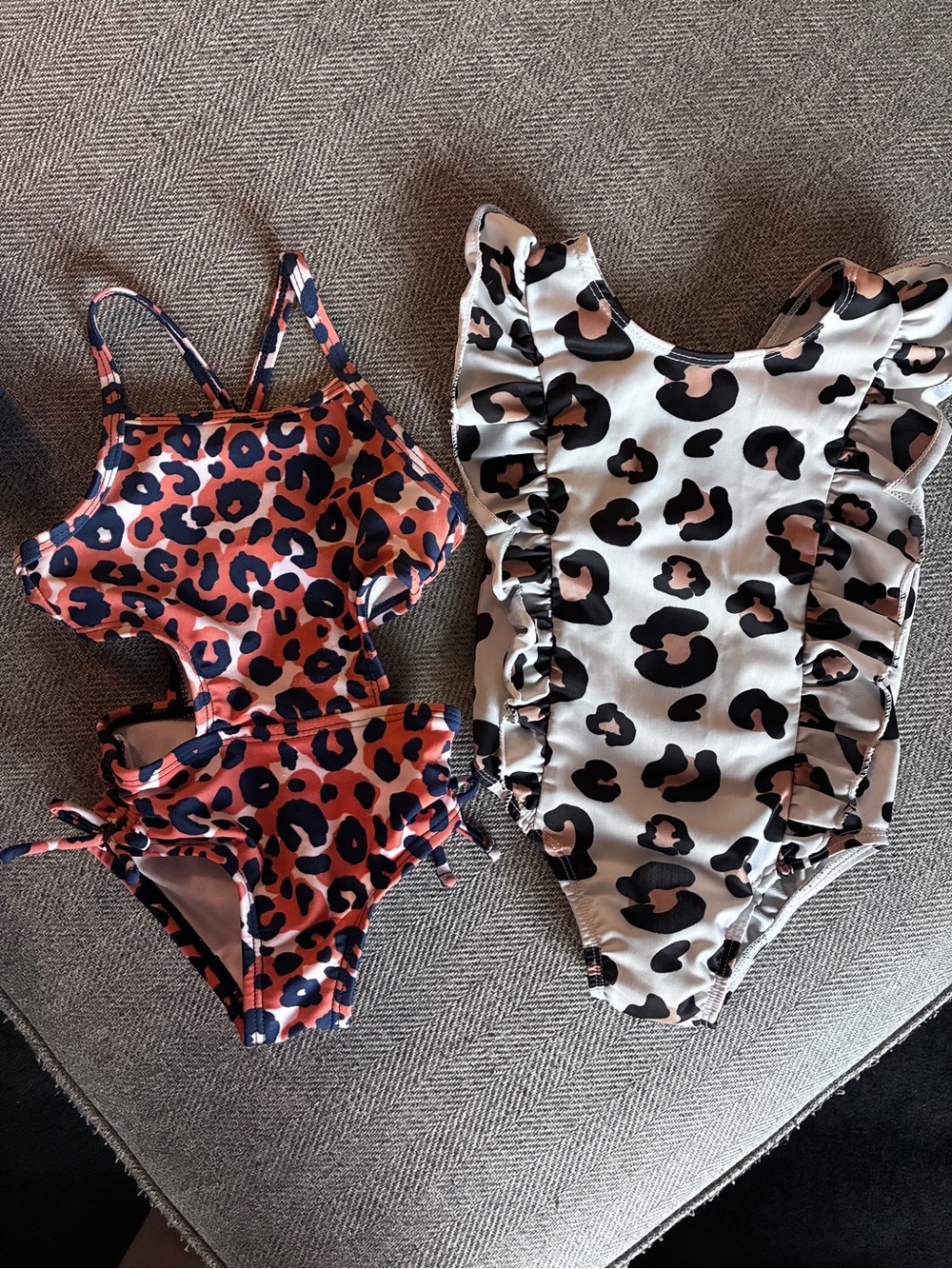 Bundle of 2 Leopard Print One-Piece Swimsuits